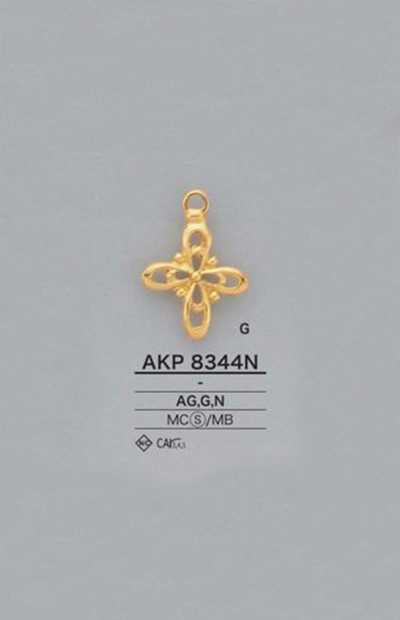 AKP8344N Puxador de zíper com motivo floral