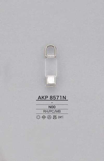 AKP8571N Puxador de zíper de policarbonato com strass