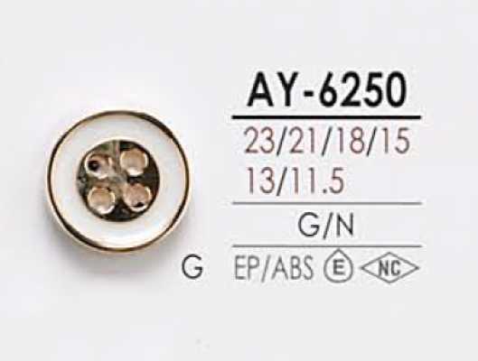 AY6250 Botão de 4 furos tingível
