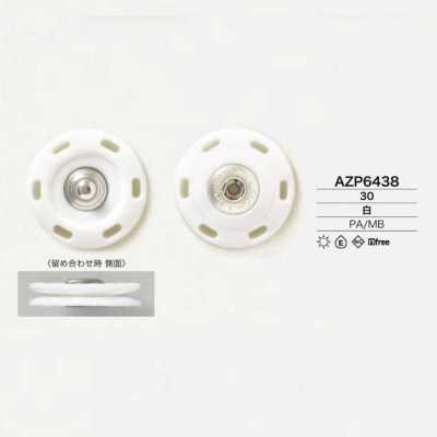AZP6438 Botões De Pressão Em Nylon/latão