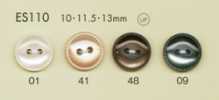 ES110 DAIYA BUTTONS Botão de poliéster com aparência de madrepérola, borda decorativa, 2 furos