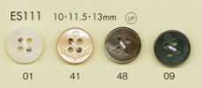 ES111 DAIYA BUTTONS Botão de poliéster com padrão de âncora com aparência de concha