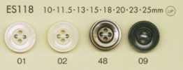ES118 DAIYA BUTTONS Botão de poliéster estilo concha