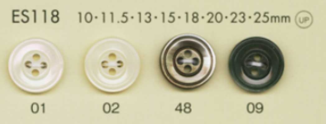 ES118 DAIYA BUTTONS Botão de poliéster estilo concha