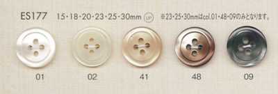 ES177 DAIYA BUTTONS Botão de poliéster tipo concha