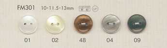 FM301 DAIYA BUTTONS Botão de poliéster estilo concha