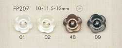 FP207 DAIYA BUTTONS Botão de poliéster com aparência de concha (formato de flor)