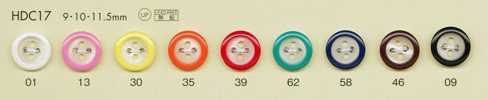 HDC17 DAIYA BUTTONS Série HYPER DURABLE resistente a impacto Botões de poliéster com aparência de concha