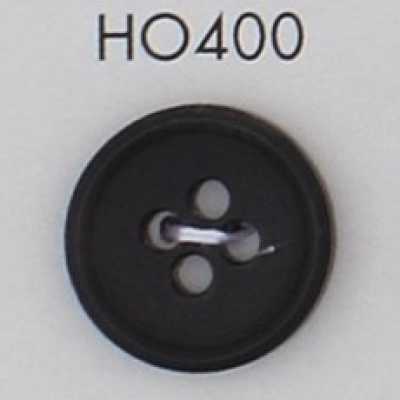 HO400 Botão de chifre de búfalo verdadeiro, material natural, com 4 furos