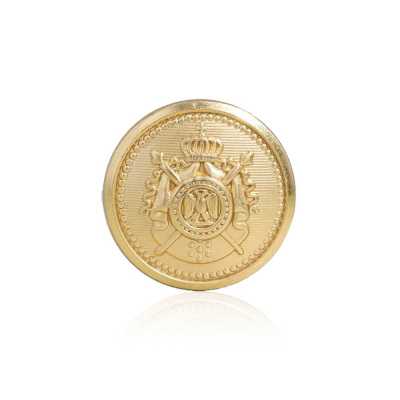 MA0232 Botão de latão com haste em meia argola circular