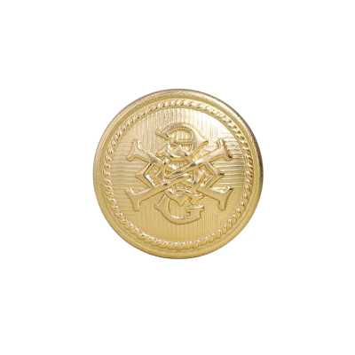 MA0950 Botão de haste com argola circular e meia argola em latão