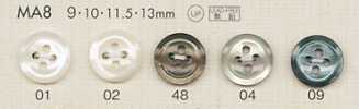 MA8 DAIYA BUTTONS Botão de poliéster com aparência de concha