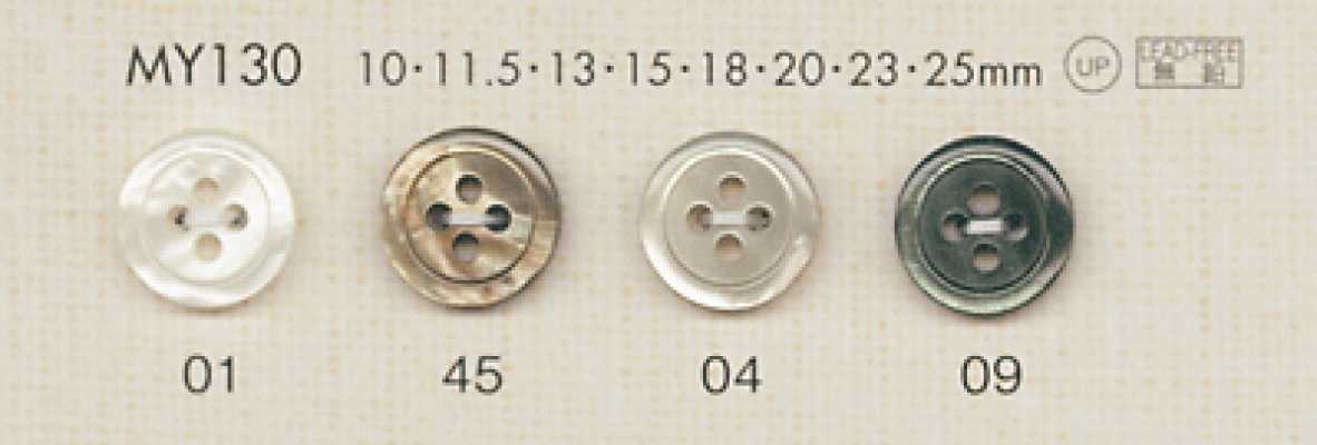 MY130 DAIYA BUTTONS Botão de poliéster estilo concha