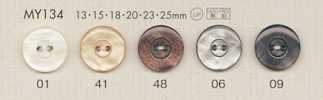 MY134 DAIYA BUTTONS Botão de poliéster estilo concha