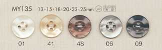 MY135 DAIYA BUTTONS Botão de poliéster estilo concha