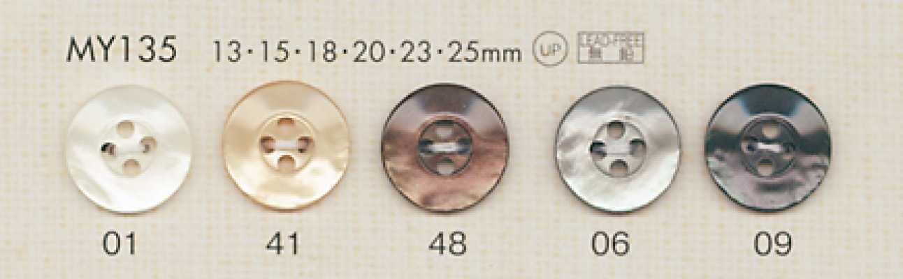 MY135 DAIYA BUTTONS Botão de poliéster estilo concha