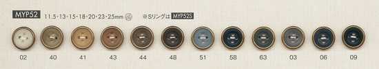 MYP52 Botão de poliéster elegante dourado antigo de 4 furos