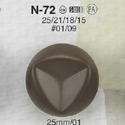Botão de resina de nylon com haste quadrada