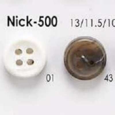 NICK500 Botão de quatro furos em resina de ureia