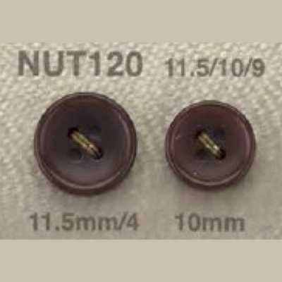 Botão de 4 furos em noz