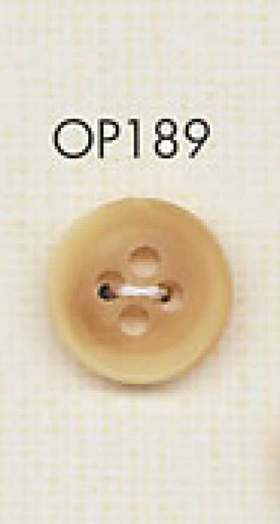 OP189 Botão elegante de poliéster estilo chifre de búfalo, 4 furos