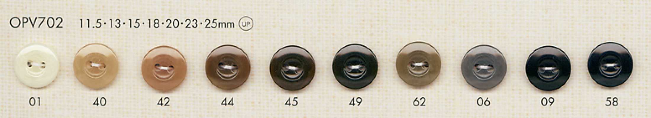 OPV702 Botão simples e elegante de poliéster com dois furos para camisas e blusas