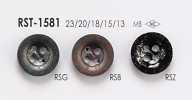 RST1581 Botão de metal de 4 furos para jaquetas e ternos