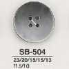 SB504 Botão de madrepérola negra de 4 furos