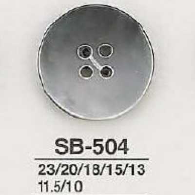 SB504 Botão de madrepérola negra de 4 furos