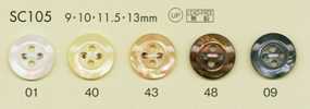 SC105 DAIYA BUTTONS Série HYPER DURABLE resistente a impactos Botão de poliéster com efeito madrepérola