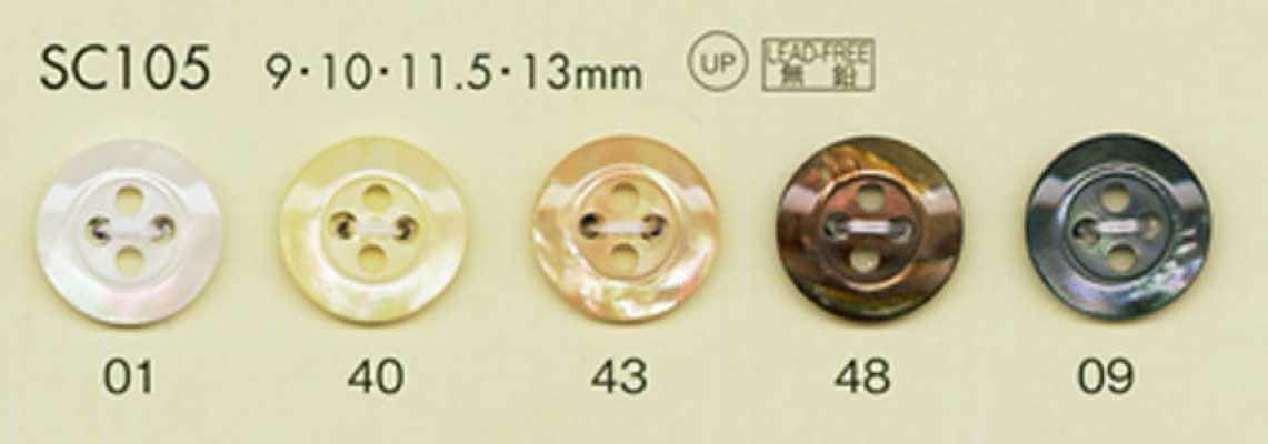 SC105 DAIYA BUTTONS Série HYPER DURABLE resistente a impactos Botão de poliéster com efeito madrepérola