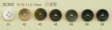 SC202 DAIYA BUTTONS Série HYPER DURABLE resistente a impactos Botão de poliéster estilo chifre de búfalo