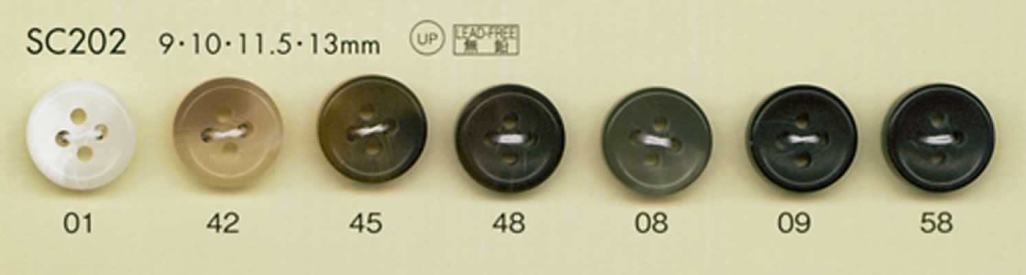 SC202 DAIYA BUTTONS Série HYPER DURABLE resistente a impactos Botão de poliéster estilo chifre de búfalo
