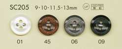 SC205 DAIYA BUTTONS Série HYPER DURABLE Resistente a impactos Botão de poliéster com aparência de madrepérola