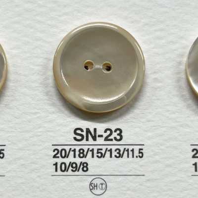 SN23 Botão brilhante de casca Takase de material natural com dois furos