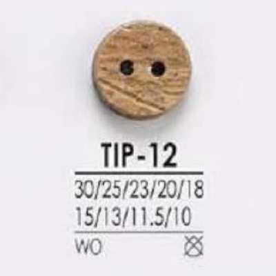 TIP12 Botão de madeira de dois furos para costurar