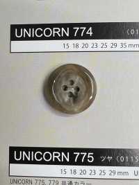 UNICORN774 [Estilo Buffalo] Botão De 4 Furos Com Borda E Brilho NITTO Button subfoto