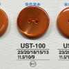 USB100 Botão de madrepérola natural preta tingida, com 2 furos frontais, brilhante