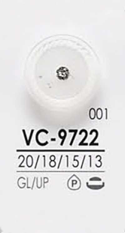 VC9722 Botão de pedra de cristal estilo pin curl tingível