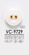 VC9729 Botão com ilhós de dois furos para tingimento