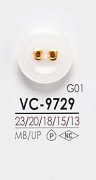 VC9729 Botão com ilhós de dois furos para tingimento