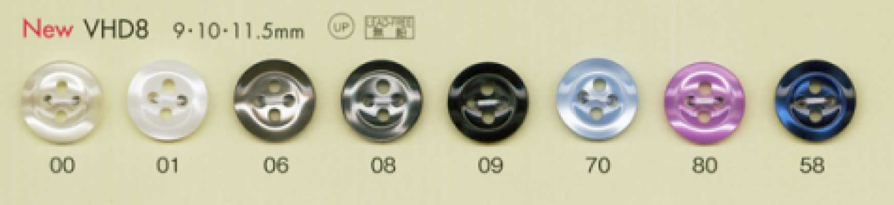 VHD8 DAIYA BUTTONS Série HYPER DURABLE resistente a impactos Botão de poliéster estilo concha