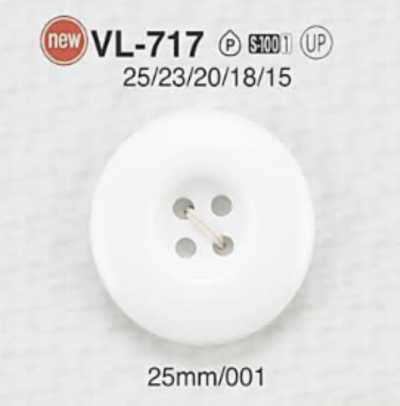 VL717 Botão de resina de poliéster de 4 furos