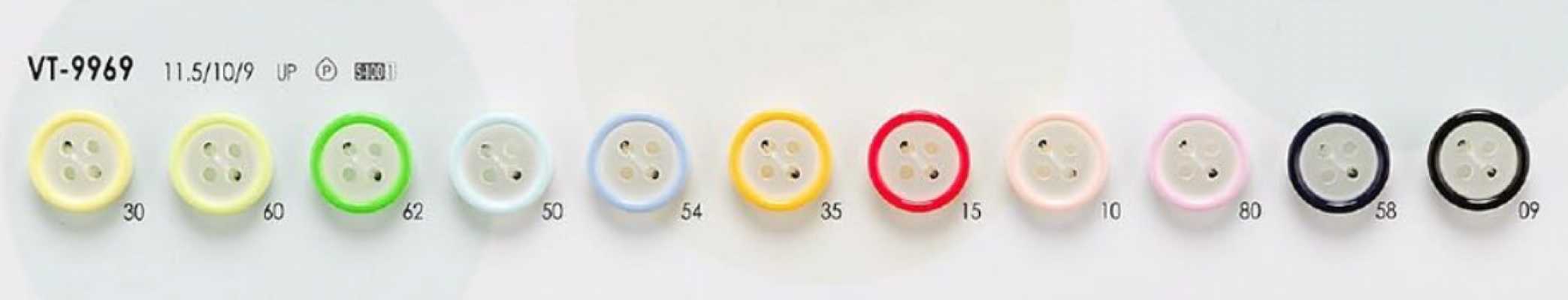 VT9969 Botões coloridos para camisas, camisas pólo e vestuário leve
