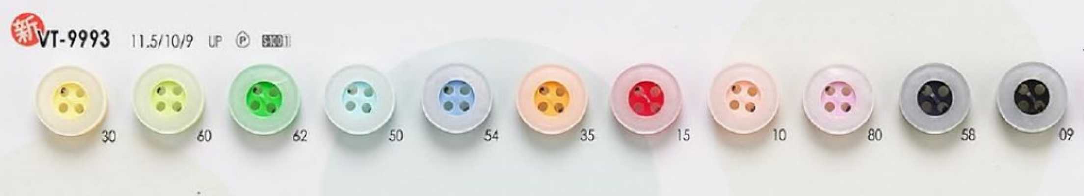 VT9993 Botões coloridos para camisas, camisas pólo e vestuário leve