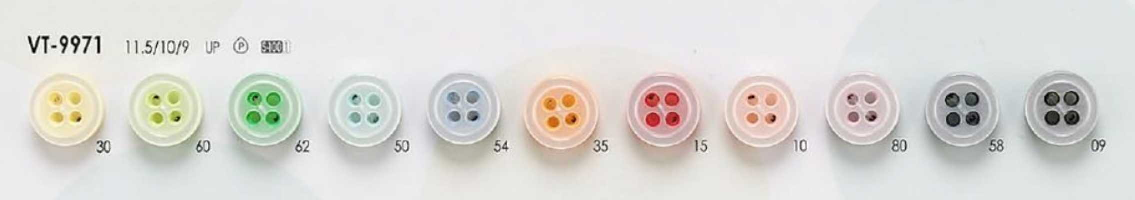 VT9971 Botões coloridos para camisas, camisas polo e peças leves