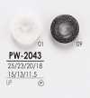 PW2043 Botões para camisa tingidos de preto
