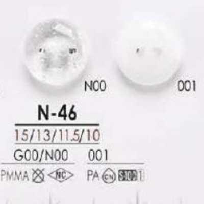 N46 Botão de resina de nylon com dois furos