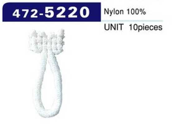 472-5220 Passante para botão em nylon felpudo, tipo grande (Qtd 10)