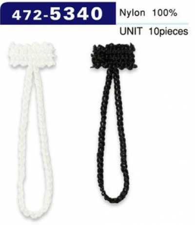 472-5340 Passador de botão, tipo cordão em corrente, comprimento total 52 mm (10 peças)